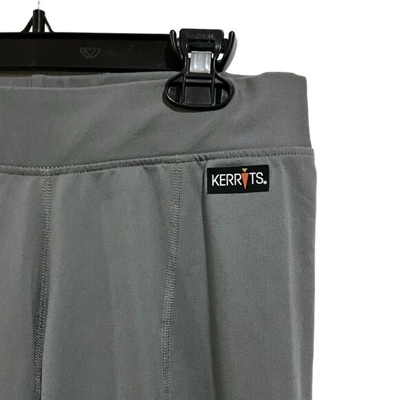KERRITS Riding Breeches Pants Gray Leather Knee Patch Size Medium - Picture 3 of 13